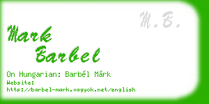 mark barbel business card